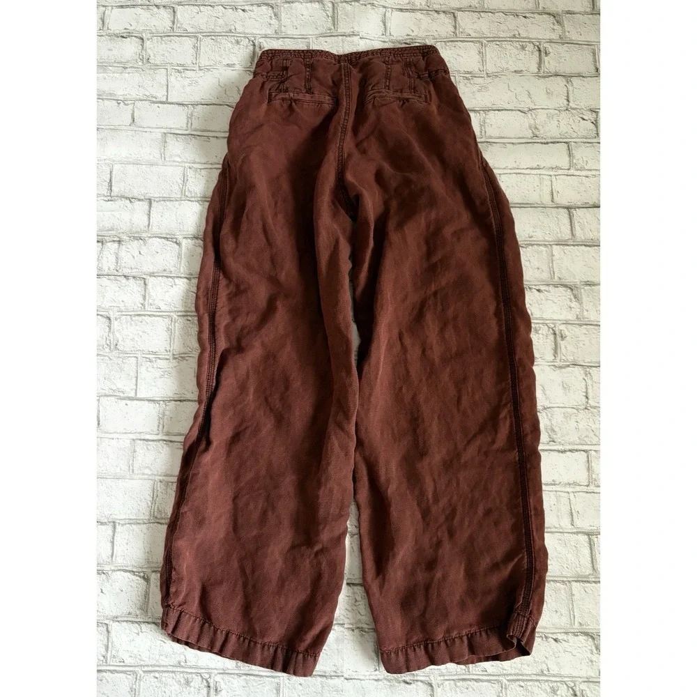 FREE PEOPLE WOMEN'S Rust Burgundy CARGO BALLOON PANTS size 0 - Picture 4 of 6